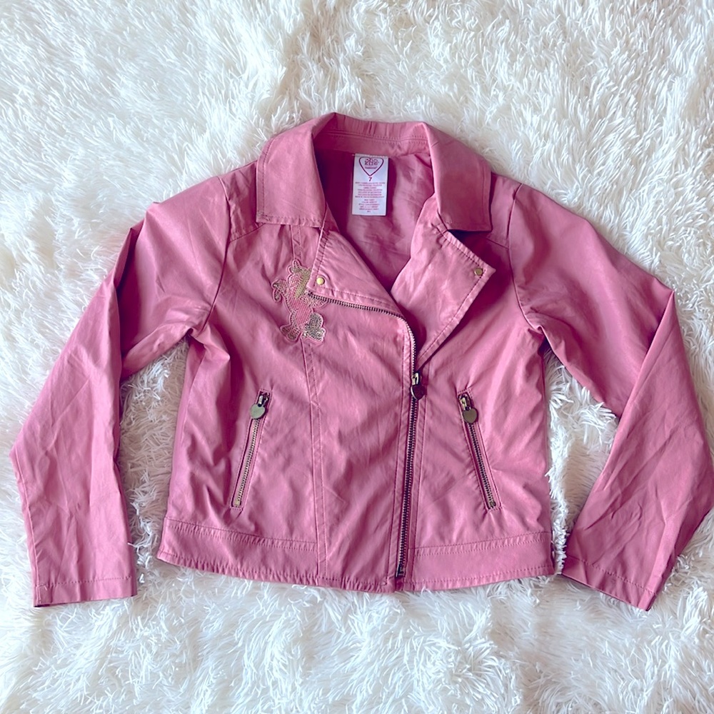 Garanimals Pink Girls Faux Leather Moto Jacket